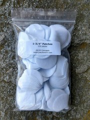 100% Cotton Patches (250 pc, 1-3/4″ round) for PatchWorm Cleaning Kit and others