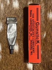 Vintage Outers Gunslick Lead Gun Grease Tube in Box ~ Sportsman Gun & Reel Lube