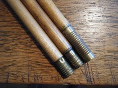 Vintage 3 pc Wood Wooden Shotgun Cleaning Rod