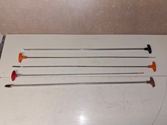 Lot of 5 Gun Cleaning Ram Rods, Hoppe, J.C. Higgins, Etc.