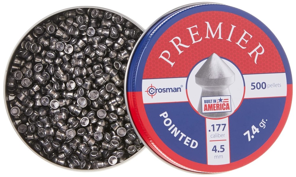 Crosman 7-P577 Pointed .177-Caliber Pellets, 1.00 x x 1.00″, lead