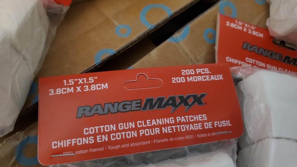 Range Maxx Cotton Gun Cleaning Patches 200