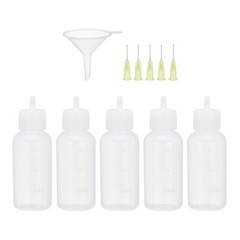 30ml 1oz Needle Oiler,5Pcs Glue Applicator Bottle with 5Pcs Stainless Needle Tip