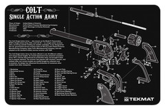 TekMat TEKR17SAA Cleaning Mat Black/White Rubber 11″x17″ Colt Revolver Army Par