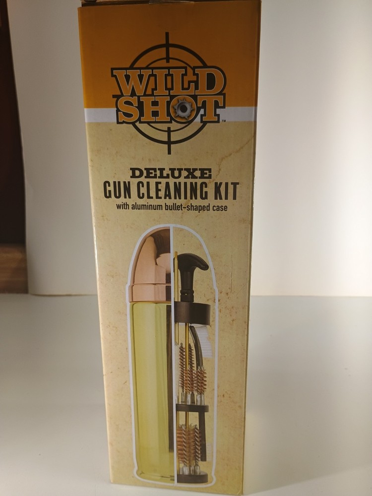 Wild Shot Deluxe 49pc Gun Cleaning Kit Aluminum Bullet Shape Storage Case New