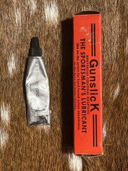 Vintage Outers Gunslick Lead Gun Grease Tube in Box ~ Sportsman Gun & Reel Lube