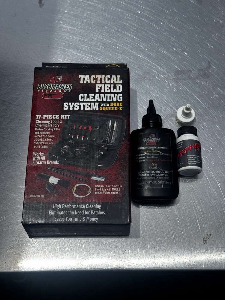 Bushmaster Tactical Field Gun Cleaning System With Lube / 17 Piece Kit