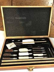 One OUTERS Gun Cleaning Kit Wood Boxed 31 Pc Gun Maintenance Tool Set