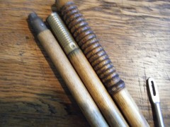 Vintage 3 pc Wood Wooden Shotgun Cleaning Rod