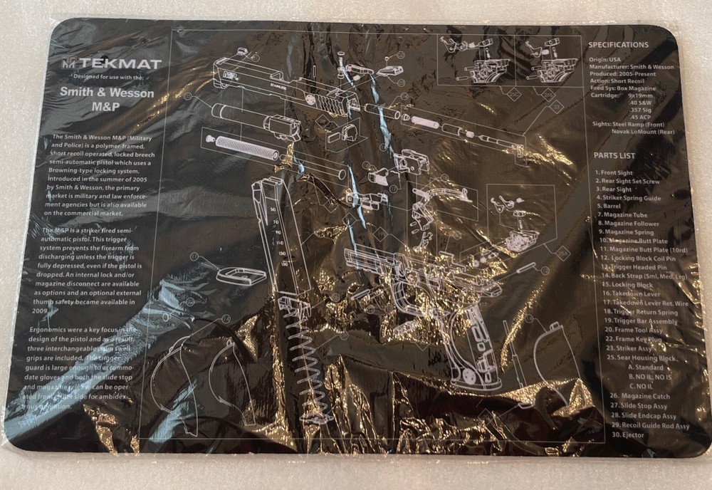 TekMat Smith & Wesson M&P Cleaning Mat 11″x17″ Black