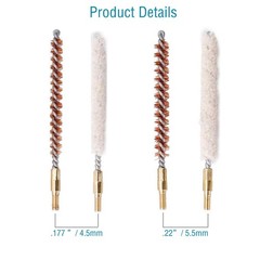 Rifle Gun Barrel Cleaning Kits for .177/.22 (4.5/5.5mm) Caliber, Bore Brush,P…