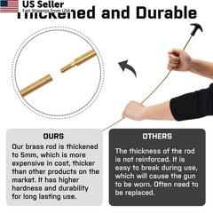 GLORYFIRE Gun Cleaning Kit Universal for Guns, Brushes One Size, Black