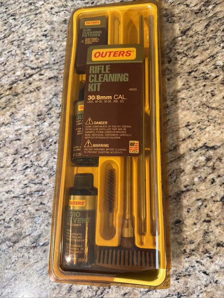 Outers Rifle Cleaning Kit .30 .300 .308 .30-06 .30-30 8mm Vintage Made in USA