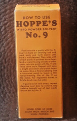 VINTAGE Hoppe’s Nitro Powder Solvent #9 Original (Empty) Bottle and Packaging