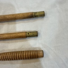 Vintage Gun Cleaning Rod Wood Brass And Metal 3 Piece Copper With Case