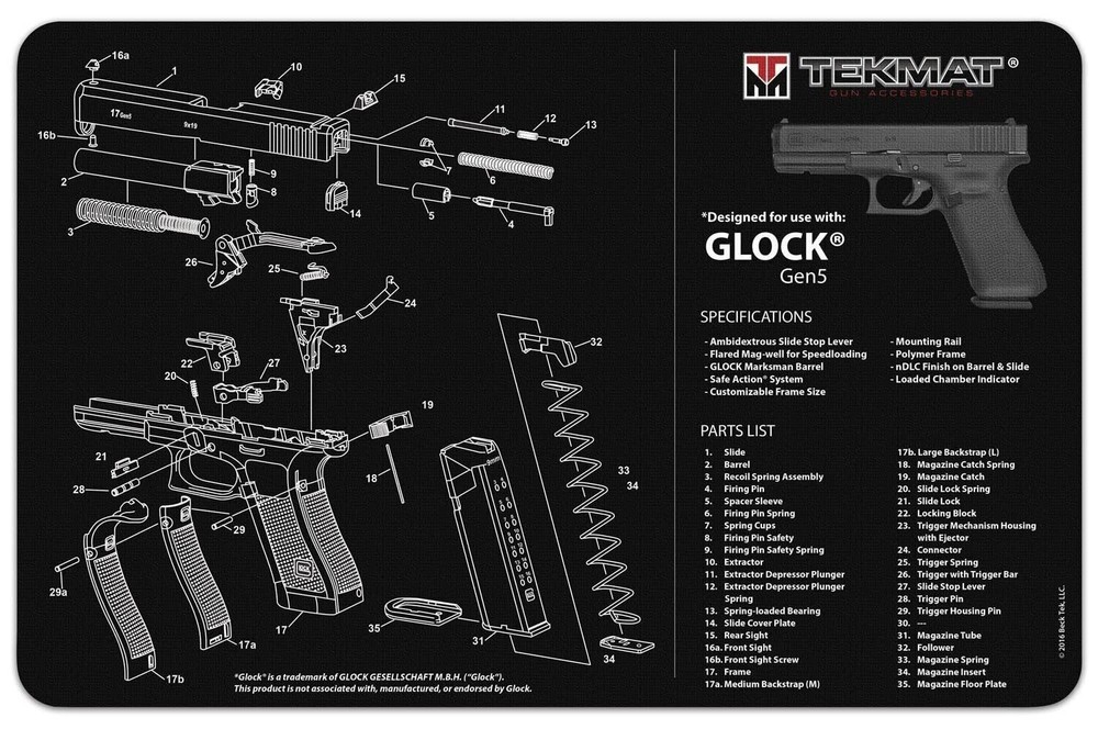 Glock Gen 5 Gun Cleaning Mat
