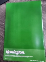 Remington 700 ML Muzzle Loader Owners / Users Manual New Old Stock 700ML