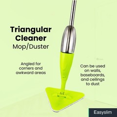 5-in-1 Cleaning Tool Kit – Spray Mop, Sweeper, Duster, Squeegee, Green