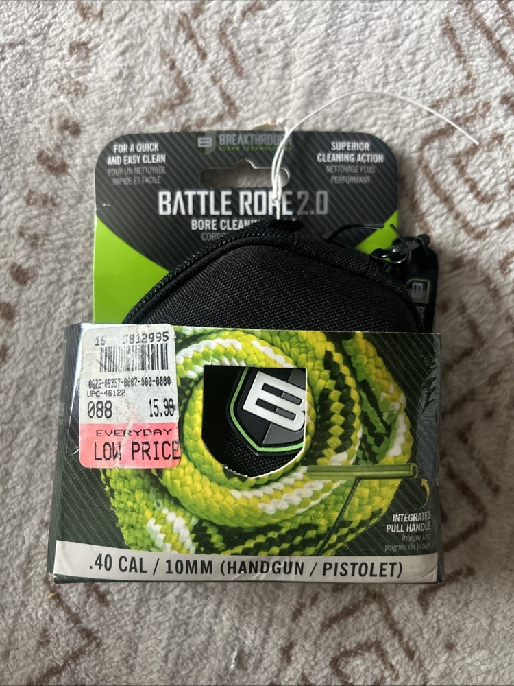 Breakthrough Battle Rope 2.0 with EVA case – .40 Cal / 10mm (Handgun) – BR2.0-4
