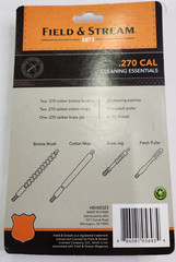 Field & Stream Cleaning Essentials for .270 Caliber w/ Bronze Brush Cotton Map B