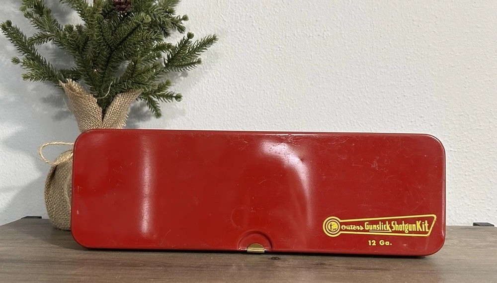 Vintage Outers Gunslick Shotgun Cleaning Kit No. 478 12Ga. Tin Metal Box Only