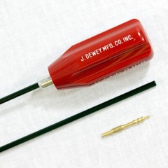 Dewey 36 Inch long Bore Cleaning Rod for 17 Caliber includes patch jag