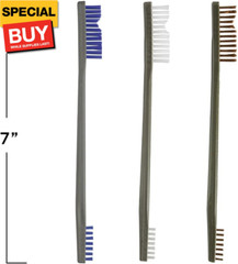 3 Pack AP Brushes (Nylon/Blue Nylon/Bronze)