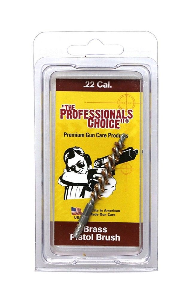 The Professionals Choice .22 Cal Brass Pistol Brush – TPC-BPB-145 – USA Made
