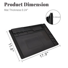 Cleaning Mat, Thickened Magnetic Mat with Organizer Parts Tray and Ruler, Ant…