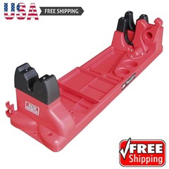 Gun Vise for Gunsmithing Work & Cleaning Kit Free Standing 11 Compartments Red