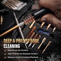 Universal Gun Cleaning Kit for .22 to .45 Cal Handguns – Compact & Portable