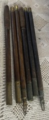 2 Vintage Wood & Brass 3 Piece Shotgun Cleaning Rods