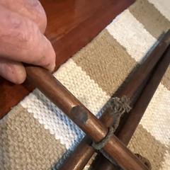 Vintage Shot Gun Cleaning Rod Three Pc. Wood And Brass 36” Long (slot Tip)