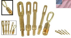 Tipton Brass Slotted Tip Gun Jags for Rifles/Handguns – 4 Caliber Sizes Included