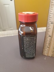 1970’s Brown Glass Birchwood Casey GUNSMITH MAGIC Empty Bottle w/label.