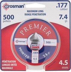 Crosman 7-P577 Pointed .177-Caliber Pellets, 1.00 x x 1.00″, lead