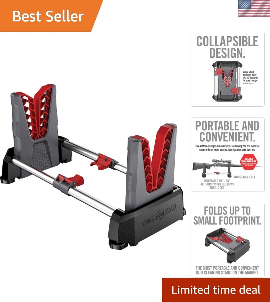 Speed Stand: Adjustable Rifle Vise with Non-Slip Feet for Easy Gun Maintenance