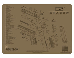 For CZ Shadow 2 Armorers Cleaning Mat Cerus Gear PREMIUM FDE Made In USA