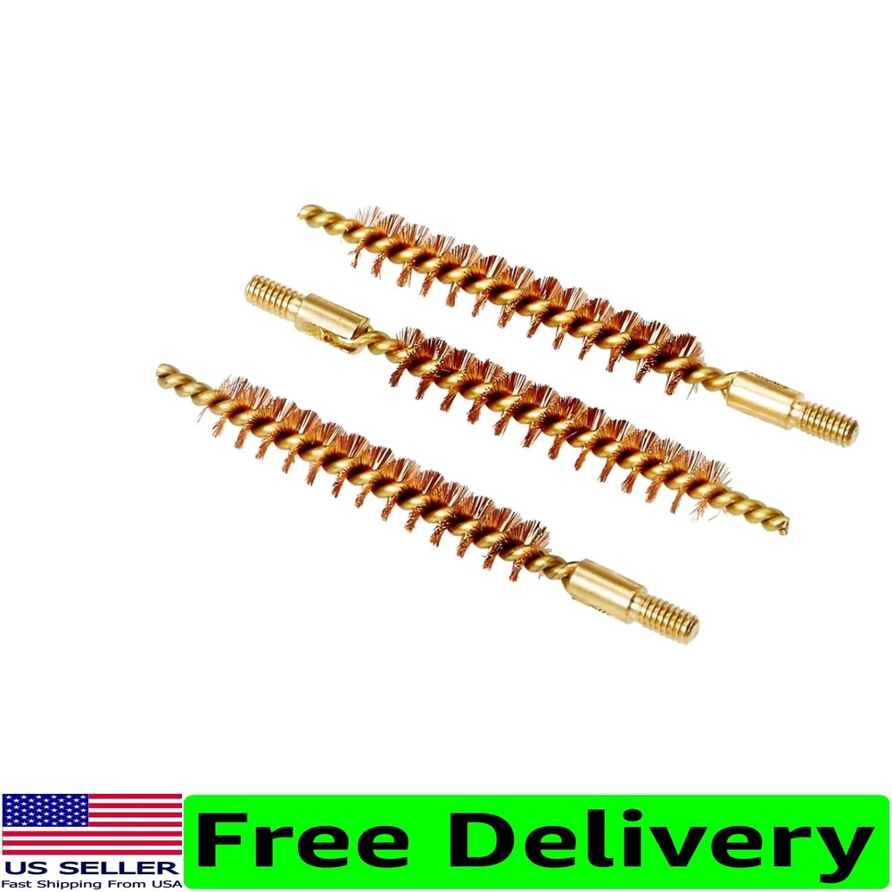 .17 Caliber Gun Bore Brush Pack – 3 Durable Brushes with Extra Bronze Bristles
