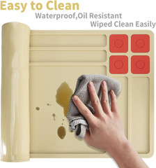 Pistol Gun Cleaning Mat, Thick Gun Cleaning Pad with Magnetic Organizer Parts Tr