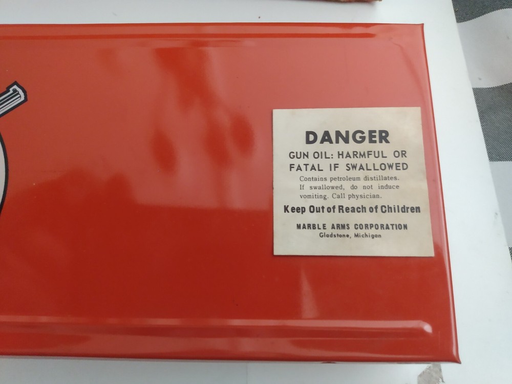 Vintage Marbles .30 cal Cleaning Kit Steel Case With Cardboard Slip Cover LOOK!