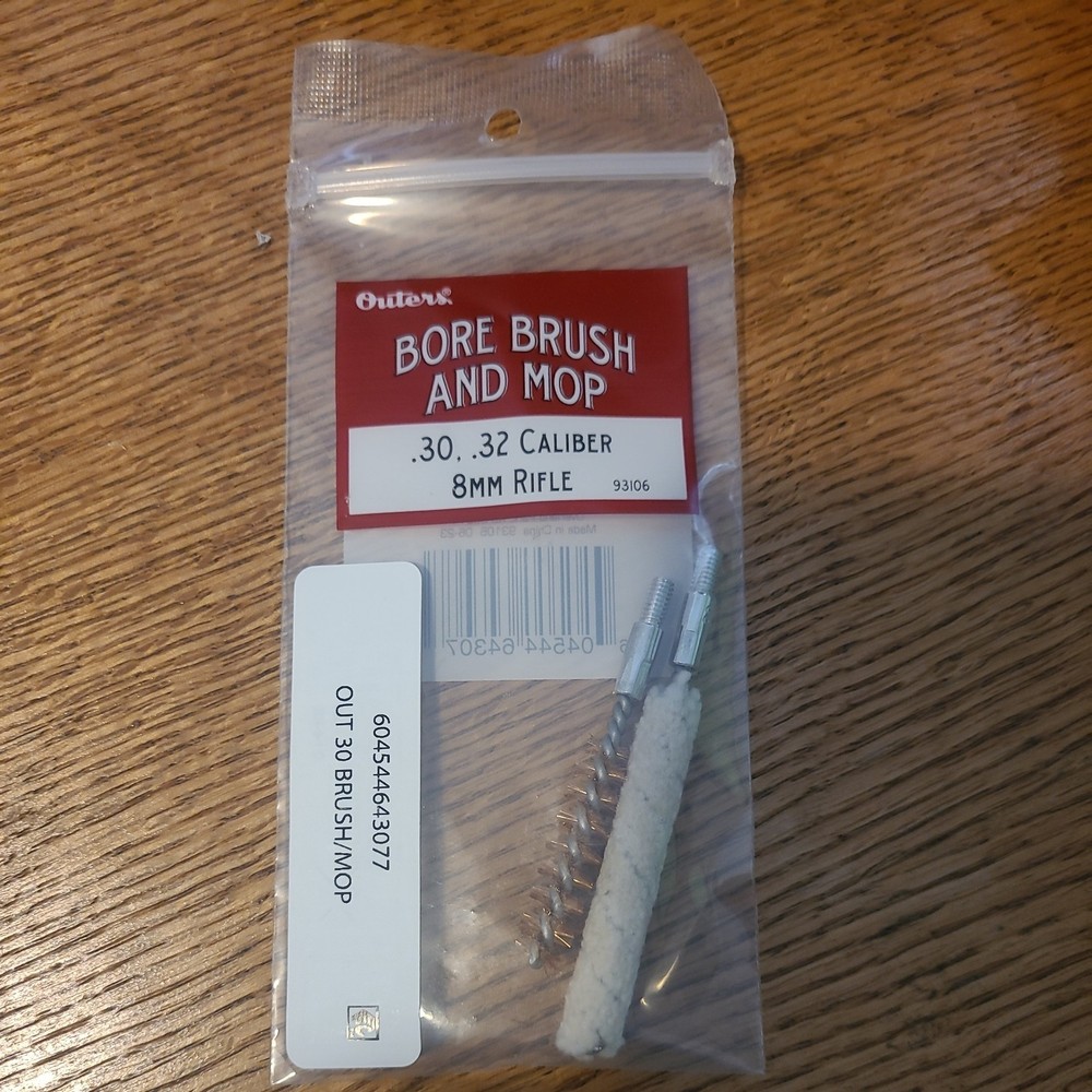 Outers – Bore Brush And Mop Combo – .30/.32/8mm Rifle