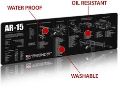 TekMat 36in Printed Gun Cleaning Mat , Black, TEK-36- Bench Mat