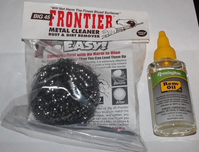 Big 45 Frontier Metal Cleaner Pad and 1 Ounce Squeeze Bottle Rem Oil $4 shipping