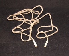 VINTAGE MILITARY LOT OF 2 MAUSER RIFLE PULL THROUGH BORE CLEANING ROPE & WEIGHT