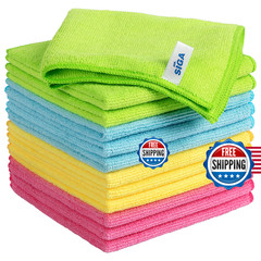 MR.SIGA Microfiber Cleaning Cloth,Pack of 12,Size:12.6″ x 12.6″