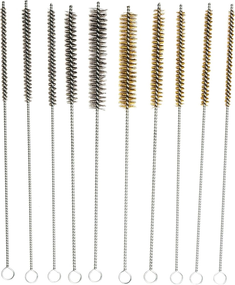 Tube Cleaning Brush Kit 10 Piece Brass Stainless New