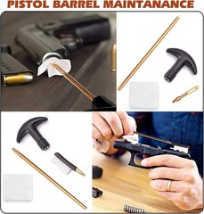 Gun Cleaning Kit 19 in 1 with Special 9mm Handgun Snake .22 .38 9mm .40 .45 Cali