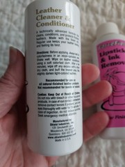 New Force Field Leather Cleaner Conditioner + Lipstick And Ink Remover Bottles