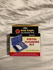 Bald Eagle .177 Caliber Pistol/Gun Cleaning Kit w/ Hard Clamshell Case BRAND NEW